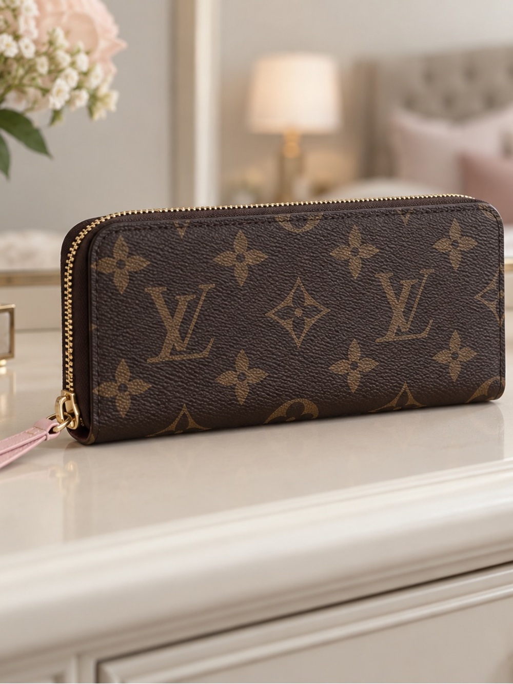 LOUIS VUITTON CLÉMENCE WALLET MONOGRAM - ROSE BALLERINE